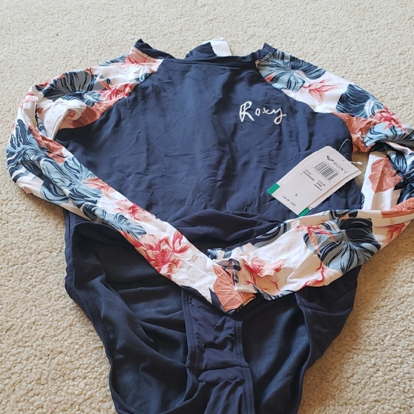 Roxy | Swim | Roxy Swim Rash Guard Navy And Floral | Poshmark